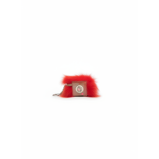 Fendi Fur Pom-Pom Bag Charm in Red