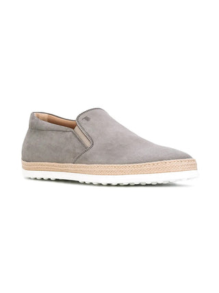 TODS MENS Grey Textured Espadrilles