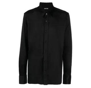 Tom Ford Men’s Black 100% Silk Button Down Dress Shirt
