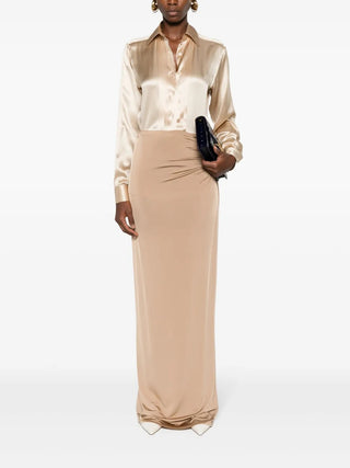 Tom Ford Womens Silk Shirt In Gold