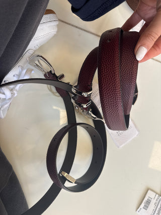 BRUNELLO CUCINELLI MEN'S BELT IN DARK RED