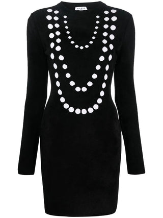 Alaia New Tailored Blazer Dark Grey Black Prince Of Whales Pattern