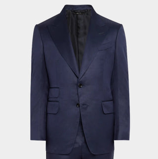 Tom Ford Mens Navy 62% Silk & 38% Linen Shelton Jacket