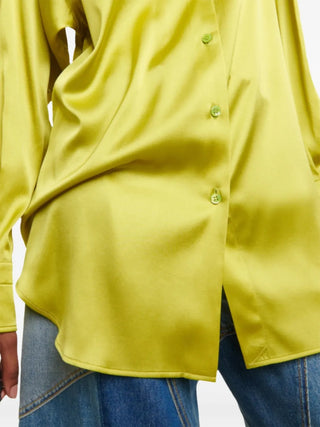 Tom Ford Womens Silk Blend Shirt In Acid Green