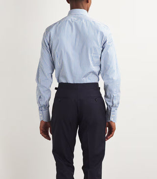 Tom Ford Men’s 100% Cotton Light Blue Striped Button Down Dress Shirt