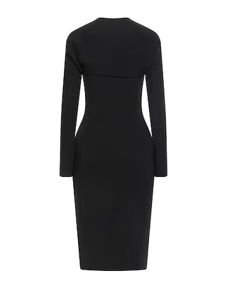 Tom Ford Women’s Black Virgin Wool & Polyamide Midi Dress