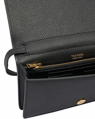 Tom Ford Womens Mini Leather Crossbody Bag In Black