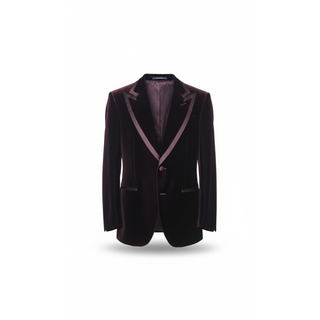 Tom Ford Velvet Single-Breasted Blazer with Contrast Peaked Lapels