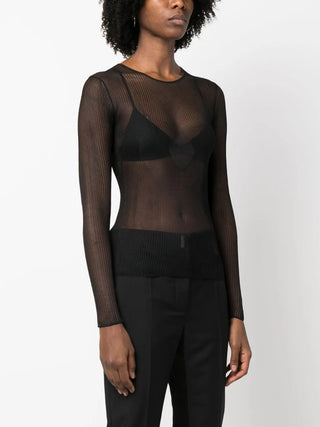 Tom Ford Womens Black Knit Long Sleeved Top