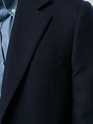 Brunello Cucinelli New Mens Navy Cashmere & Silk Blazer