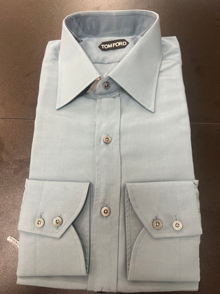 Tom Ford Dark Grey 74% Lyocell & 26% Silk Button Down Dress Shirt