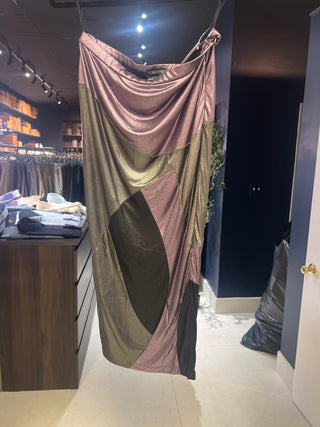 Tom Ford Archive Purple Multicolor Silk Skirt
