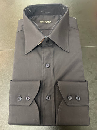 Tom Ford Mens Dark Navy 100% Cotton Button Down Dress Shirt