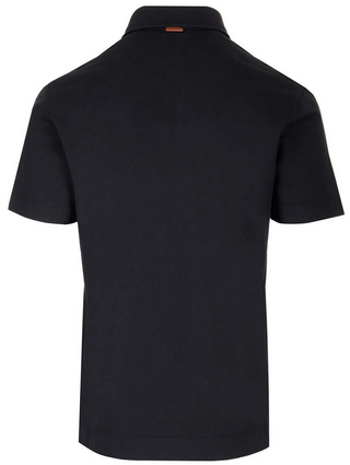 Zegna Mens Polo Shirt In Black