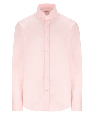 Brunello Cucinelli Mens Slim Fit Pale Pink Dress Shirt