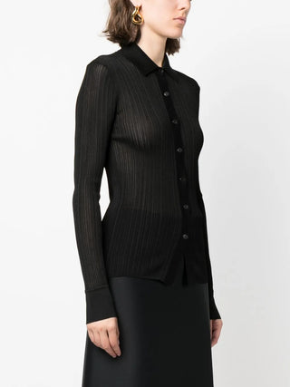 Tom Ford Womens Button Down Blouse In Black