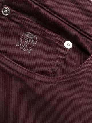 Brunello Cucinelli Mens Straight Leg Jeans in Bordeaux