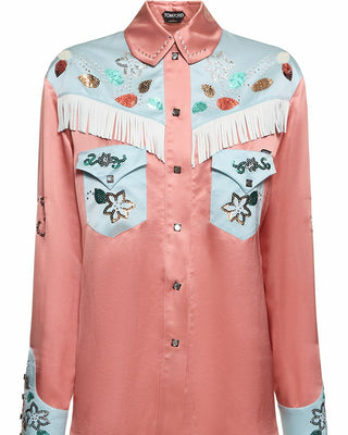 Tom Ford Womens Button Down Shirt In Pink