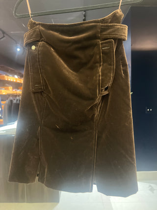Tom Ford Archive Brown Suede Skirt