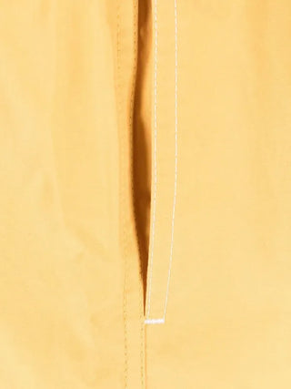Brunello Cucinelli Mens Yellow Logo Embroidered Swim Trunks