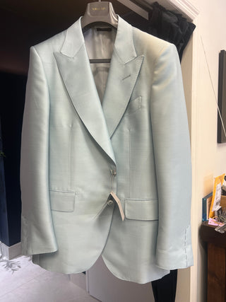 Tom Ford Mens Bright Blue 50% Wool, 40% Mohair, & 10% Silk Dyllan Jacket