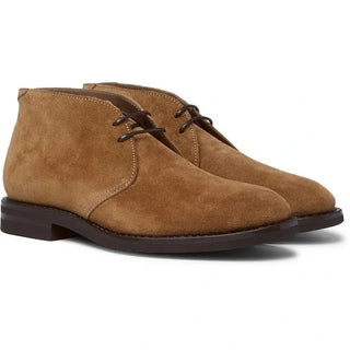 Brunello Cucinelli Chukka Ankle Boots In Cognac