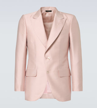 Tom Ford Men's Medium Pink 47% Cotton, 40% Polyester, & 13% Silk Jacket