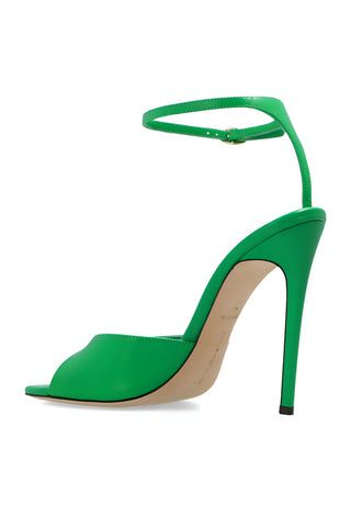 Victoria Beckham Smooth Leather Open-Toe Ankle-Strap Stiletto Sandals