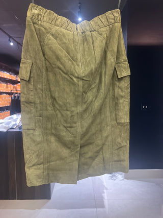 Tom Ford Archive Green Suede Skirt