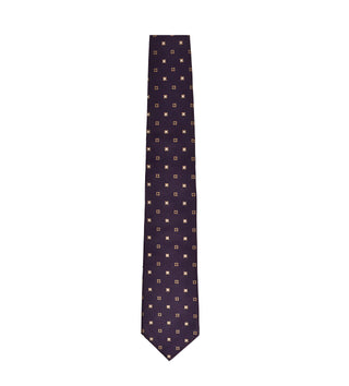 BRUNELLO CUCINELLI MEN'S GEOMETRIC TIE IN LIGHT BROWN