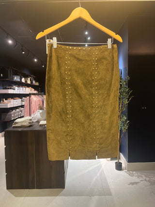 Tom Ford Archive Green Suede Skirt