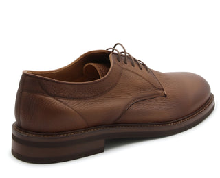 Brunello Cucinelli Men’s Brown Derby Shoes With Laces