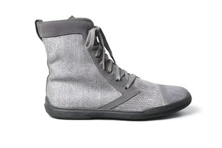 Tod’s Grey Suede And Herringbone Fabric High-Top Sneaker