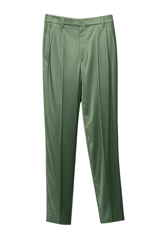Brunello Cucinelli Silk Blend Pleated Relaxed Fit Trousers
