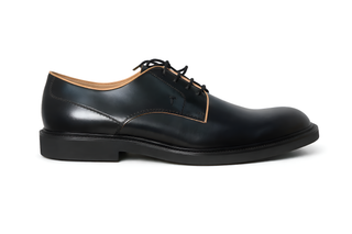 Tod’s Black Leather Derby Shoe