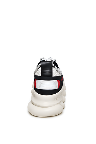 Versace Black & White Chain Sole Sneakers