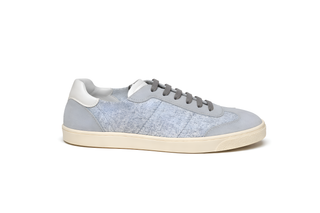Brunello Cucinelli Mens Light Grey Textured Sneakers