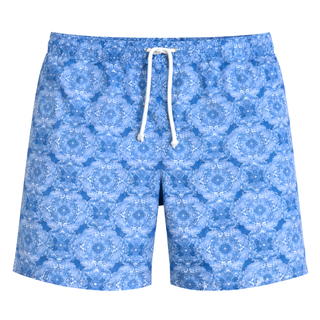 Brunello Cucinelli Mens Blue Paisley Swim Shorts