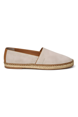 Brunello Cucinelli Mens Suede Espadrilles In Light Beige