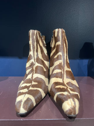 Tom Ford Brown & Light Brown Fur Boots
