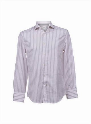 BRUNELLO CUCINELLI MEN'S SHIRT IN PURPLE