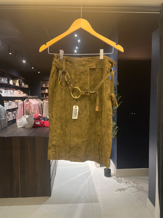 Tom Ford Archive Green Suede Skirt