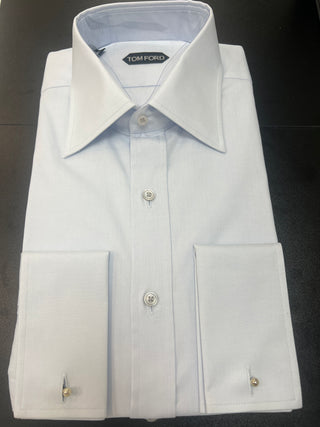Tom Ford Men’s Aqua Blue 100% Cotton Button Down