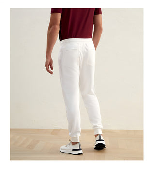 BRUNELLO CUCINELLI MEN'S PANTS IN WHITE