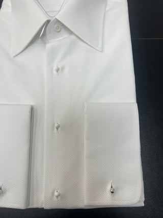 Tom Ford Men’s 100% Cotton Tuexedo Cufflink White Button Down Dress Shirt