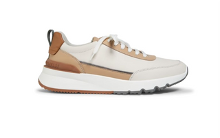 Brunello Cucinelli Men’s Sneakers in White & Beige