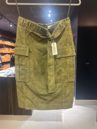 Tom Ford Archive Green Suede Skirt