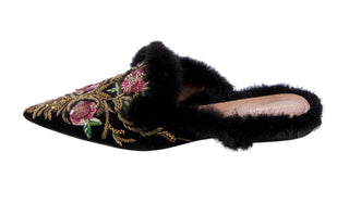 Alberta Ferretti Women’s Velvet Mules
