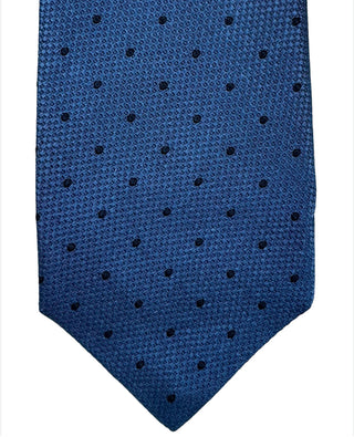 Brunello Cucinelli Blue & Black Dotted Tie