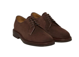 BRUNELLO CUCINELLI MEN'S DRESS SHOES IN DARK BROWN